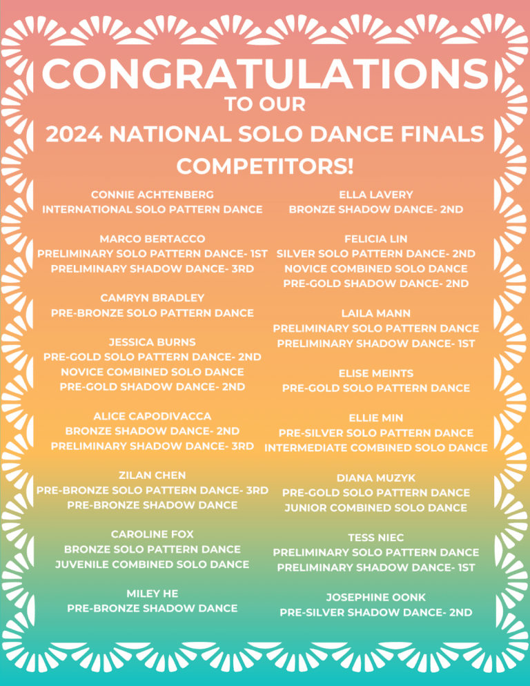 2024 National Solo Dance competitors